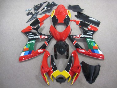 Carenagem Moto Suzuki GSXR 750 K6 2006-2007 - Vermelho Preto Verde