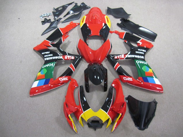 Carenagem Moto Suzuki GSXR 750 K6 2006-2007 - Vermelho Preto Verde