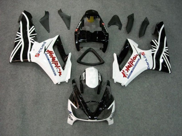 Carenagem Moto Triumph Daytona 675 Triple 2009-2012 - Preto Branco Carenagem Moto Triumph Daytona 675 Triple 2009-2012 - Preto Branco