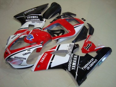 Carenagem Moto Yamaha R1 1998-1999 - Preto Vermelho Adesivos