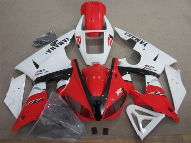 Carenagem Moto Yamaha R1 1998-1999 - Vermelho Branco Preto Decalque