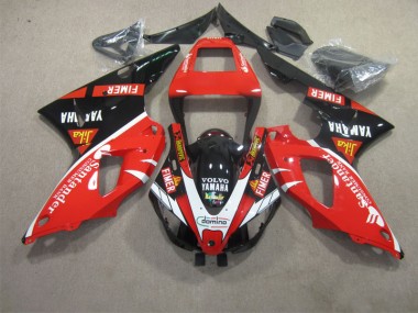 Carenagem Moto Yamaha R1 1998-1999 - Vermelho Preto Branco Santander