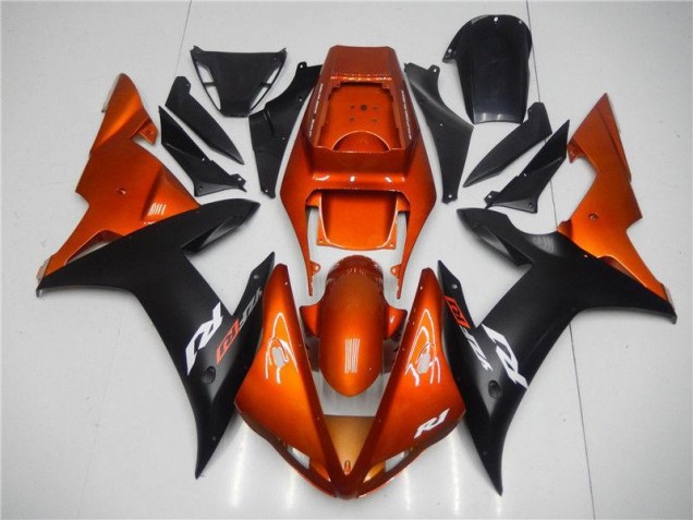 Carenagem Moto Yamaha R1 2002-2003 - Laranja Preto Carenagem Moto Yamaha R1 2002-2003 - Laranja Preto