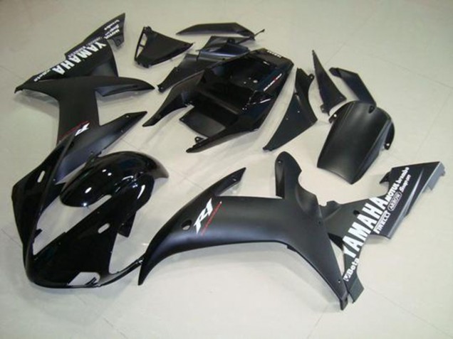 Carenagem Moto Yamaha R1 2002-2003 - Preto Fosco Branco Carenagem Moto Yamaha R1 2002-2003 - Preto Fosco Branco