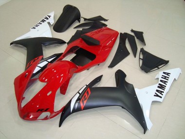 Carenagem Moto Yamaha R1 2002-2003 - Preto Fosco Vermelho