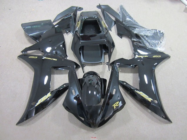 Carenagem Moto Yamaha R1 2002-2003 - Preto Ouro Decalque Carenagem Moto Yamaha R1 2002-2003 - Preto Ouro Decalque