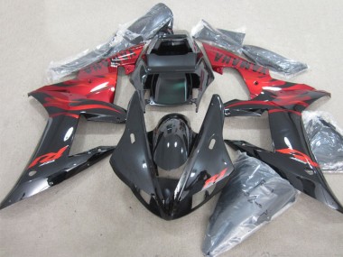 Carenagem Moto Yamaha R1 2002-2003 - Preto Vermelho Decalque