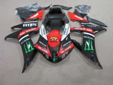 Carenagem Moto Yamaha R1 2002-2003 - Preto Vermelho Motul