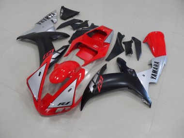 Carenagem Moto Yamaha R1 2002-2003 - Vermelho Fosco Prata