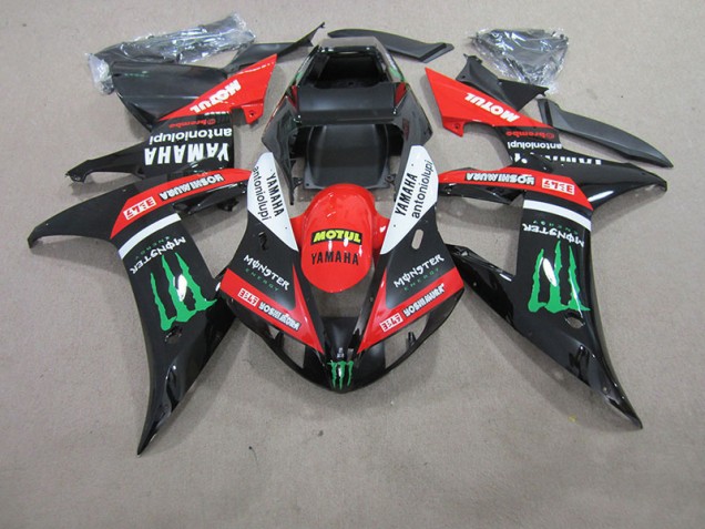 Carenagem Moto Yamaha R1 2004-2006 - Vermelho Branco Preto Motul Carenagem Moto Yamaha R1 2004-2006 - Vermelho Branco Preto Motul