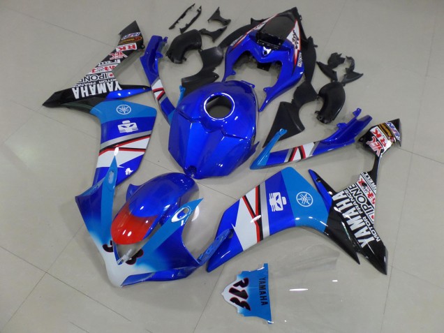 Carenagem Moto Yamaha R1 2007-2008 - Azul Branco Preto Adesivos Carenagem Moto Yamaha R1 2007-2008 - Azul Branco Preto Adesivos