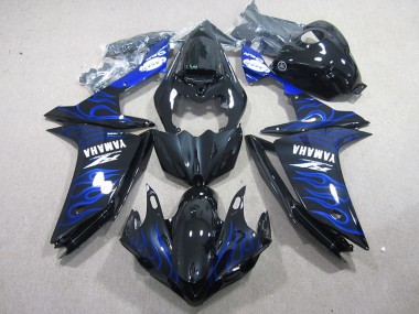 Carenagem Moto Yamaha R1 2007-2008 - Preto & Azul Chama