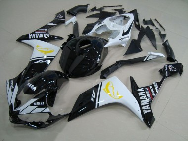 Carenagem Moto Yamaha R1 2007-2008 - Preto Branco Dolphin