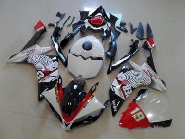 Carenagem Moto Yamaha R1 2007-2008 - Preto Branco Vermelho