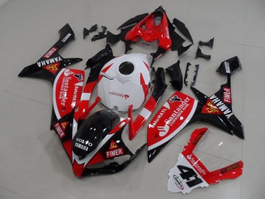 Carenagem Moto Yamaha R1 2007-2008 - Vermelho Preto Adesivos