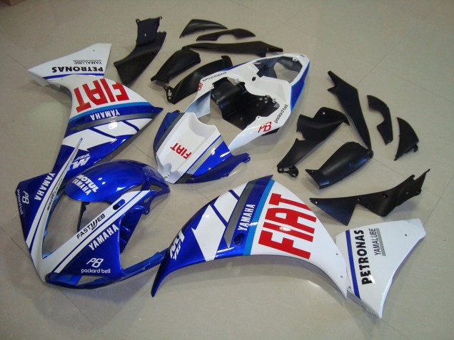 Carenagem Moto Yamaha R1 2009-2011 - Azul Branco Fiat