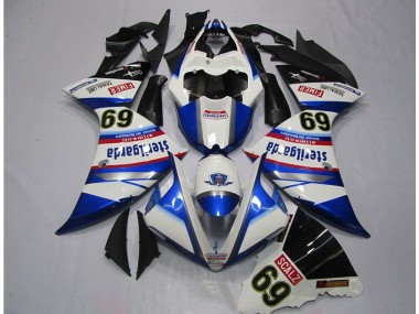 Carenagem Moto Yamaha R1 2009-2011 - Branco Azul Sterilgarda SCALZ 69