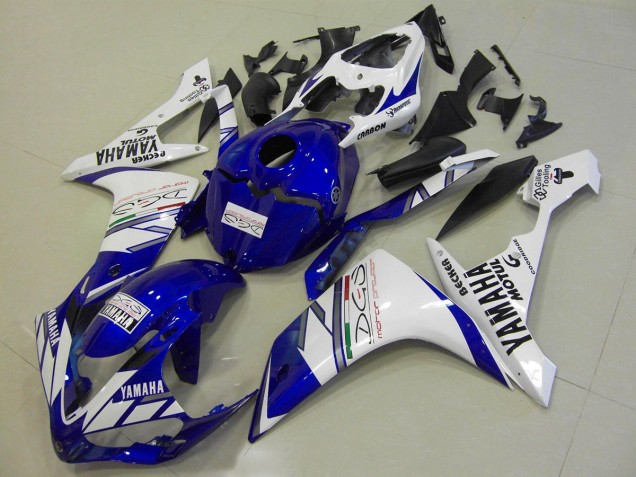 Carenagem Moto Yamaha R1 2009-2011 - Branco Azul Tri Colour Carenagem Moto Yamaha R1 2009-2011 - Branco Azul Tri Colour
