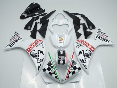 Carenagem Moto Yamaha R1 2009-2011 - Branco Preto Abrath