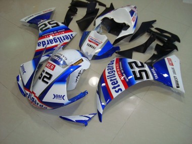 Carenagem Moto Yamaha R1 2009-2011 - Branco Preto Sterilgarda