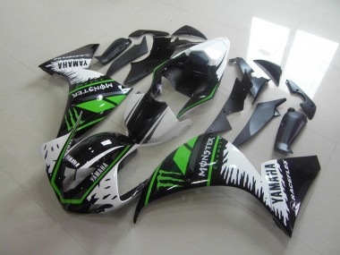 Carenagem Moto Yamaha R1 2009-2011 - Branco Verde Monster