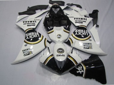 Carenagem Moto Yamaha R1 2009-2011 - Preto Branco Lucky Strike