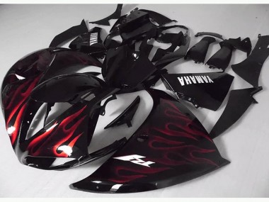 Carenagem Moto Yamaha R1 2009-2011 - Vermelho Preto Chama