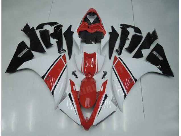 Carenagem Moto Yamaha R1 2012-2014 - Branco Vermelho Preto