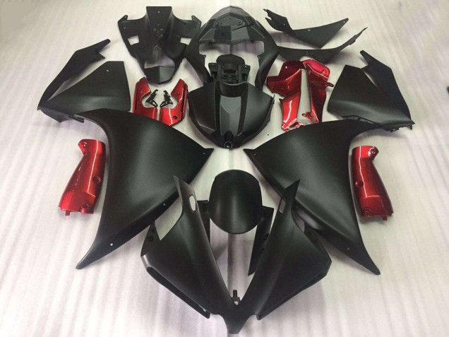 Carenagem Moto Yamaha R1 2012-2014 - Preto Fosco Brilhante Vermelho Carenagem Moto Yamaha R1 2012-2014 - Preto Fosco Brilhante Vermelho