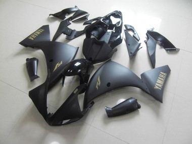 Carenagem Moto Yamaha R1 2012-2014 - Preto Fosco Ouro Adesivo