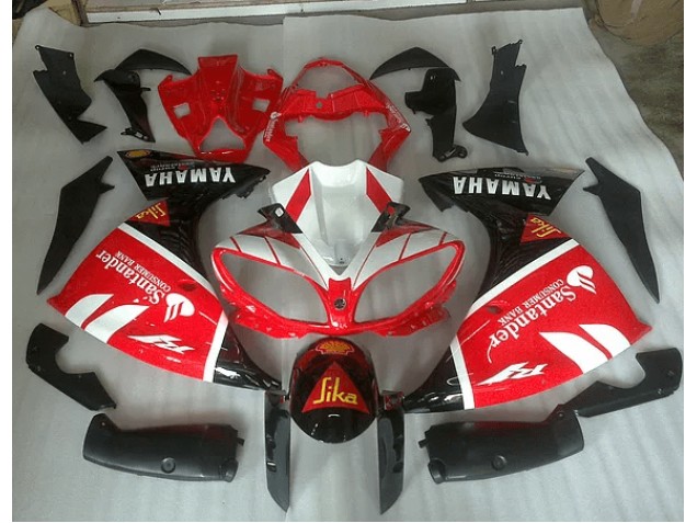Carenagem Moto Yamaha R1 2012-2014 - Vermelho Branco & Preto Graphic Carenagem Moto Yamaha R1 2012-2014 - Vermelho Branco & Preto Graphic