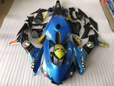 Carenagem Moto Yamaha R1 2015-2019 - Azul Tubarão