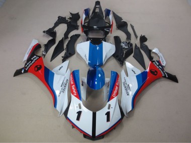 Carenagem Moto Yamaha R1 2015-2019 - Branco Azul Vermelho Advantec