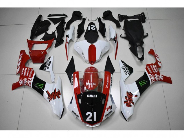 Carenagem Moto Yamaha R1 2015-2019 - Vermelho Preto 21 Carenagem Moto Yamaha R1 2015-2019 - Vermelho Preto 21