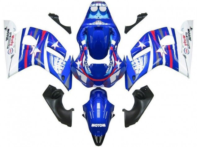 Carenagem Moto Yamaha R6 1998-2002 - Azul Branco Star Fiat Carenagem Moto Yamaha R6 1998-2002 - Azul Branco Star Fiat