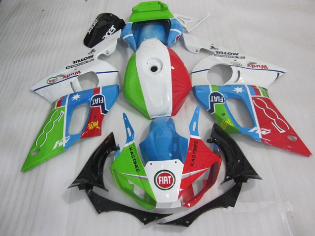 Carenagem Moto Yamaha R6 1998-2002 - Azul Vermelho Fiat Kastinee Carenagem Moto Yamaha R6 1998-2002 - Azul Vermelho Fiat Kastinee