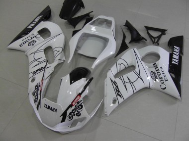 Carenagem Moto Yamaha R6 1998-2002 - Branco Preto Corona