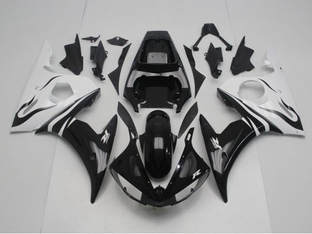 Carenagem Moto Yamaha R6 2003-2005 - Preto & Branco Carenagem Moto Yamaha R6 2003-2005 - Preto & Branco