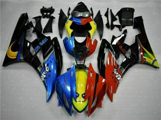Carenagem Moto Yamaha R6 2006-2007 - Amarelo Azul Vermelho Carenagem Moto Yamaha R6 2006-2007 - Amarelo Azul Vermelho