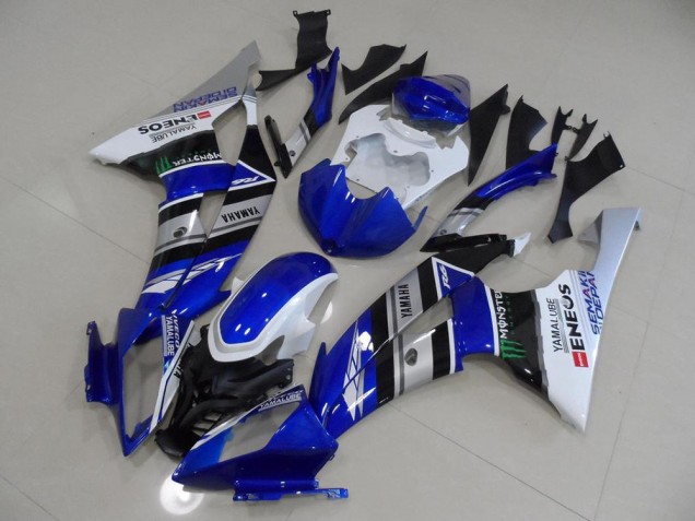 Carenagem Moto Yamaha R6 2008-2016 - Azul Branco ENEOS