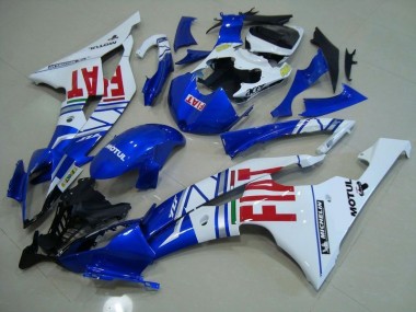 Carenagem Moto Yamaha R6 2008-2016 - Azul Branco Vermelho Fiat