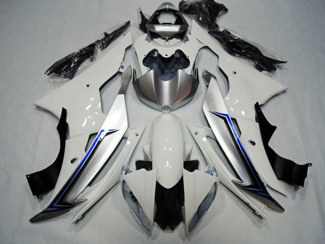 Carenagem Moto Yamaha R6 2008-2016 - Branco Preto Azul Carenagem Moto Yamaha R6 2008-2016 - Branco Preto Azul