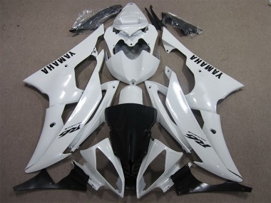 Carenagem Moto Yamaha R6 2008-2016 - Branco Preto Decalque