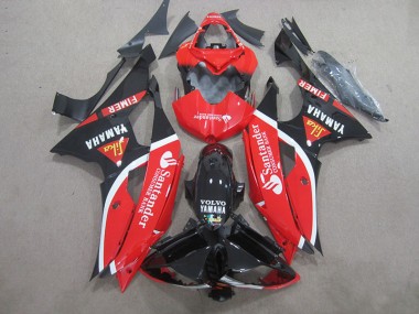 Carenagem Moto Yamaha R6 2008-2016 - Preto Vermelho Branco Santander