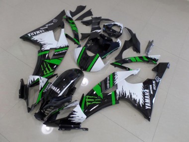 Carenagem Moto Yamaha R6 2008-2016 - Special Branco Verde Monster