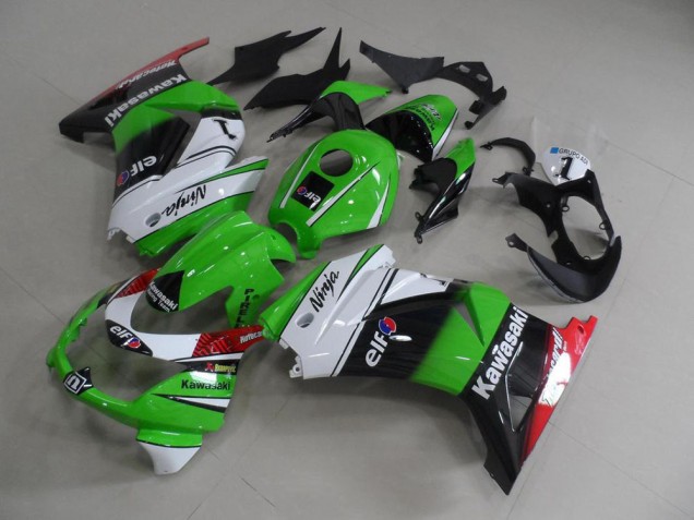 Carroçaria Moto Kawasaki ZX 250R 2008-2012 - Verde Branco Preto Carroçaria Moto Kawasaki ZX 250R 2008-2012 - Verde Branco Preto