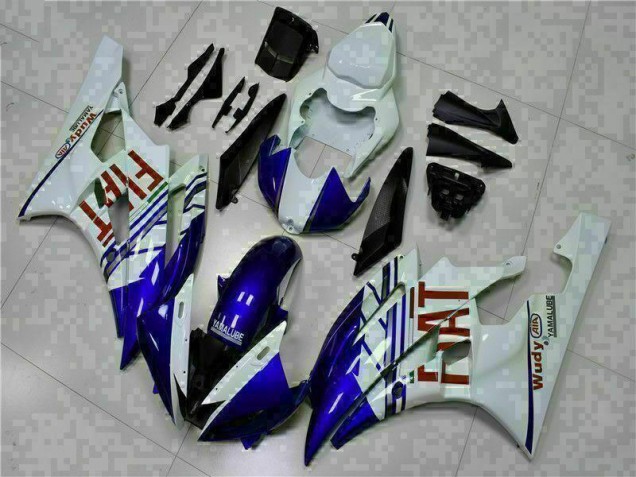 Carroçaria Moto Yamaha R6 2006-2007 - Branco Azul Carroçaria Moto Yamaha R6 2006-2007 - Branco Azul