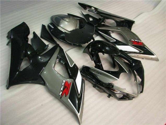 Kit Carenagem Moto Suzuki GSXR 1000 K5 2005-2006 - Cinzento Preto