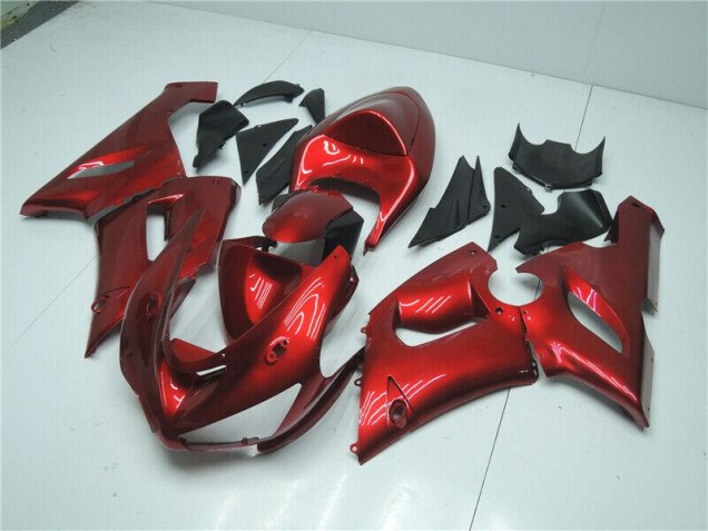 Carenagem Moto Kawasaki ZX6R 2005-2006 - Doce Vermelho Carenagem Moto Kawasaki ZX6R 2005-2006 - Doce Vermelho