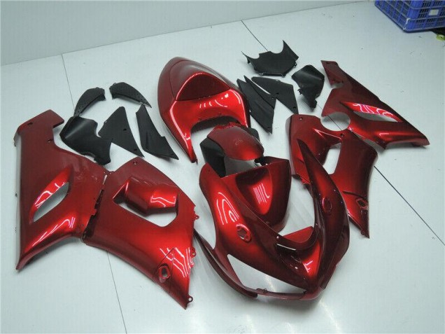 Carenagem Moto Kawasaki ZX6R 2005-2006 - Doce Vermelho Carenagem Moto Kawasaki ZX6R 2005-2006 - Doce Vermelho
